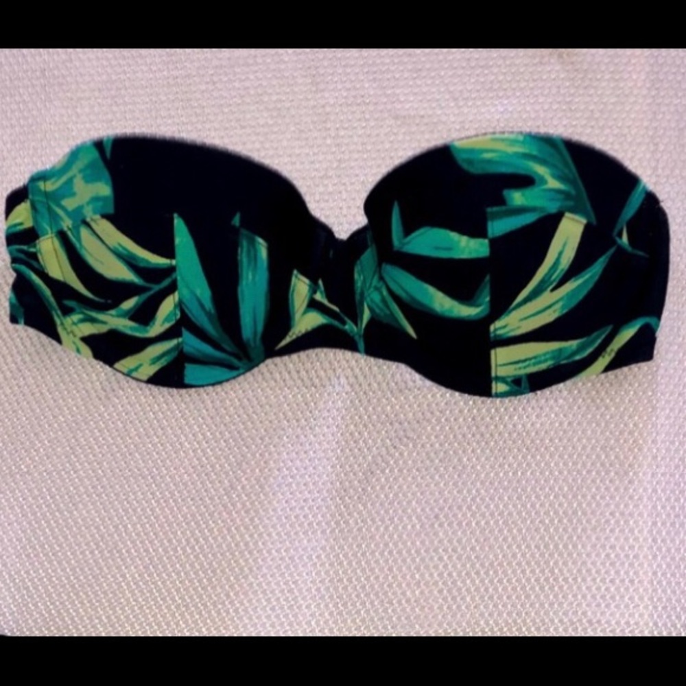 Tropical Strapless Bikini Top